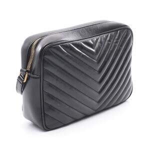 Saint Laurent Shoulder Black LOU Monogram Bag Paris Camera Leather